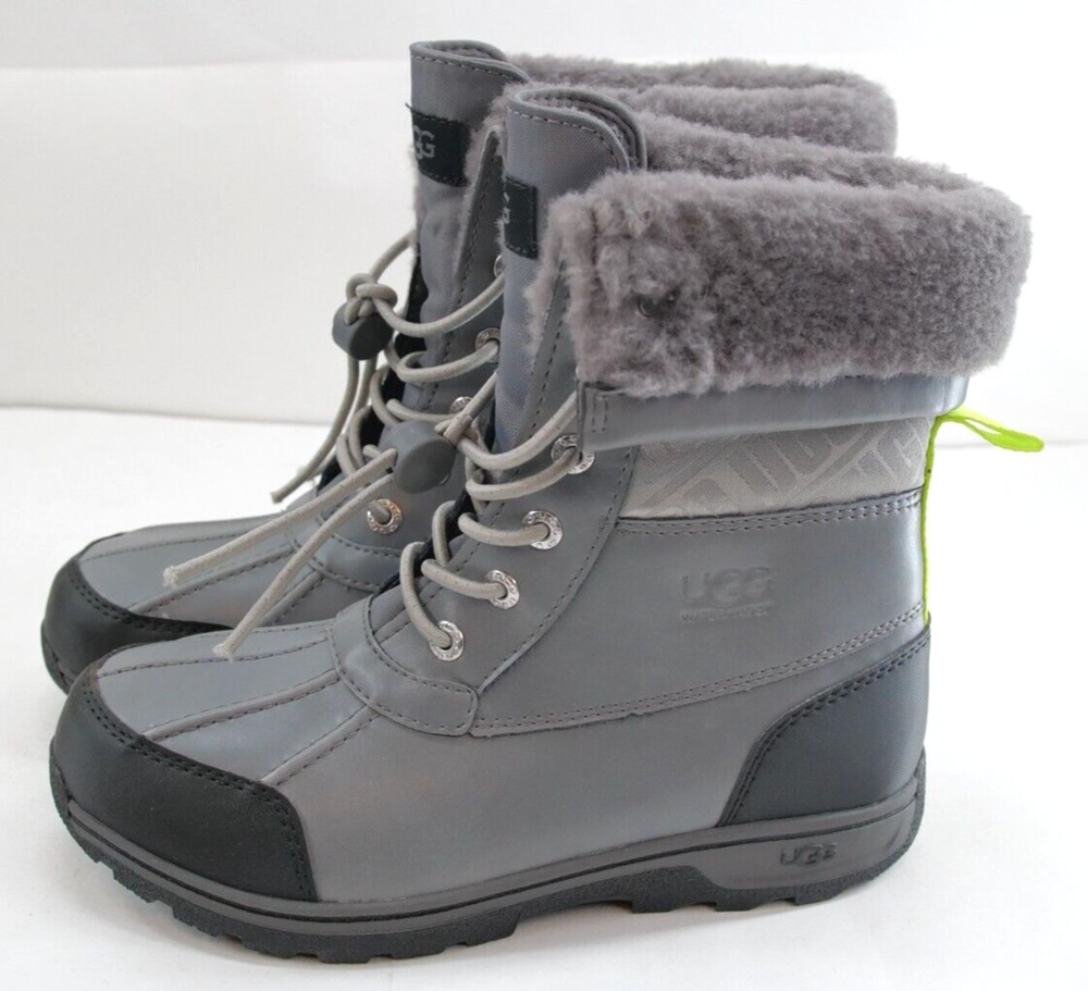 UGG BOOTS BUTTE II CWR METAL‎ UGG PRINT LEATHER SIZE YOUTH 4 FIT'S WOMEN'S 6